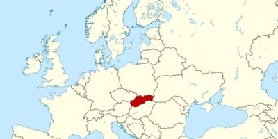 Քարտեզ Սլովակիայի Եվրոպայի քարտեզը